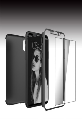 Твърди гърбове Твърди гърбове за Apple Iphone Твърд калъф лице и гръб 360 градуса със скрийн протектор FULL Body Cover за Apple iPhone XS MAX черен